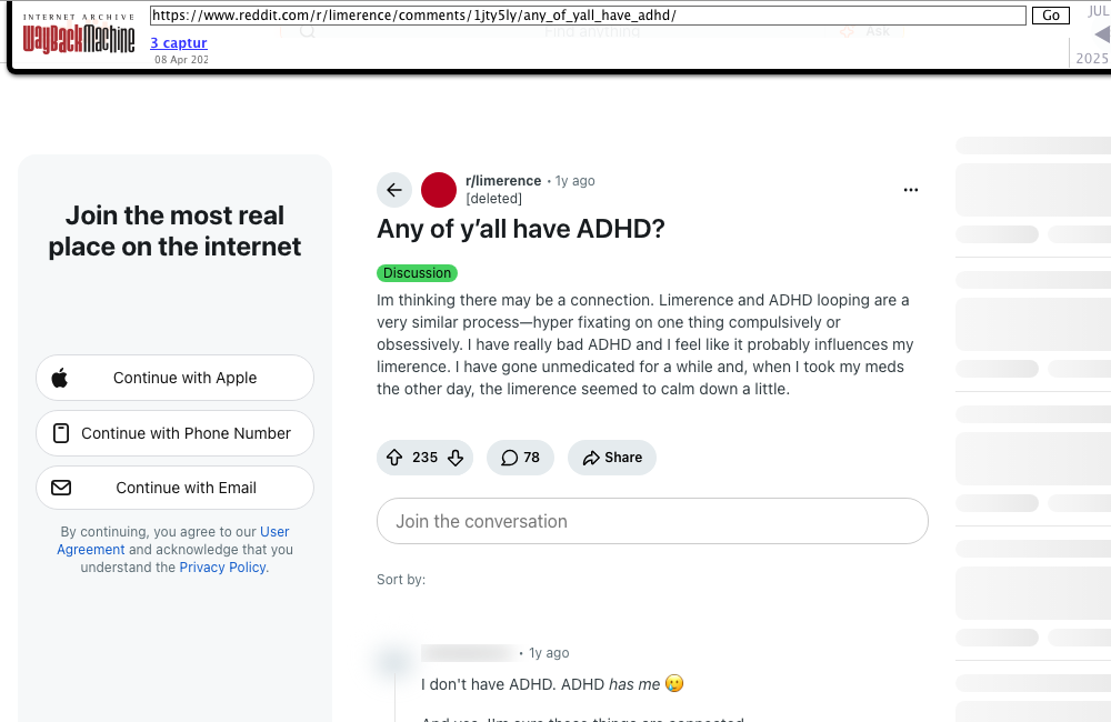 One of the 2 of 408 accounts that name ADHD medication in their own causes story.