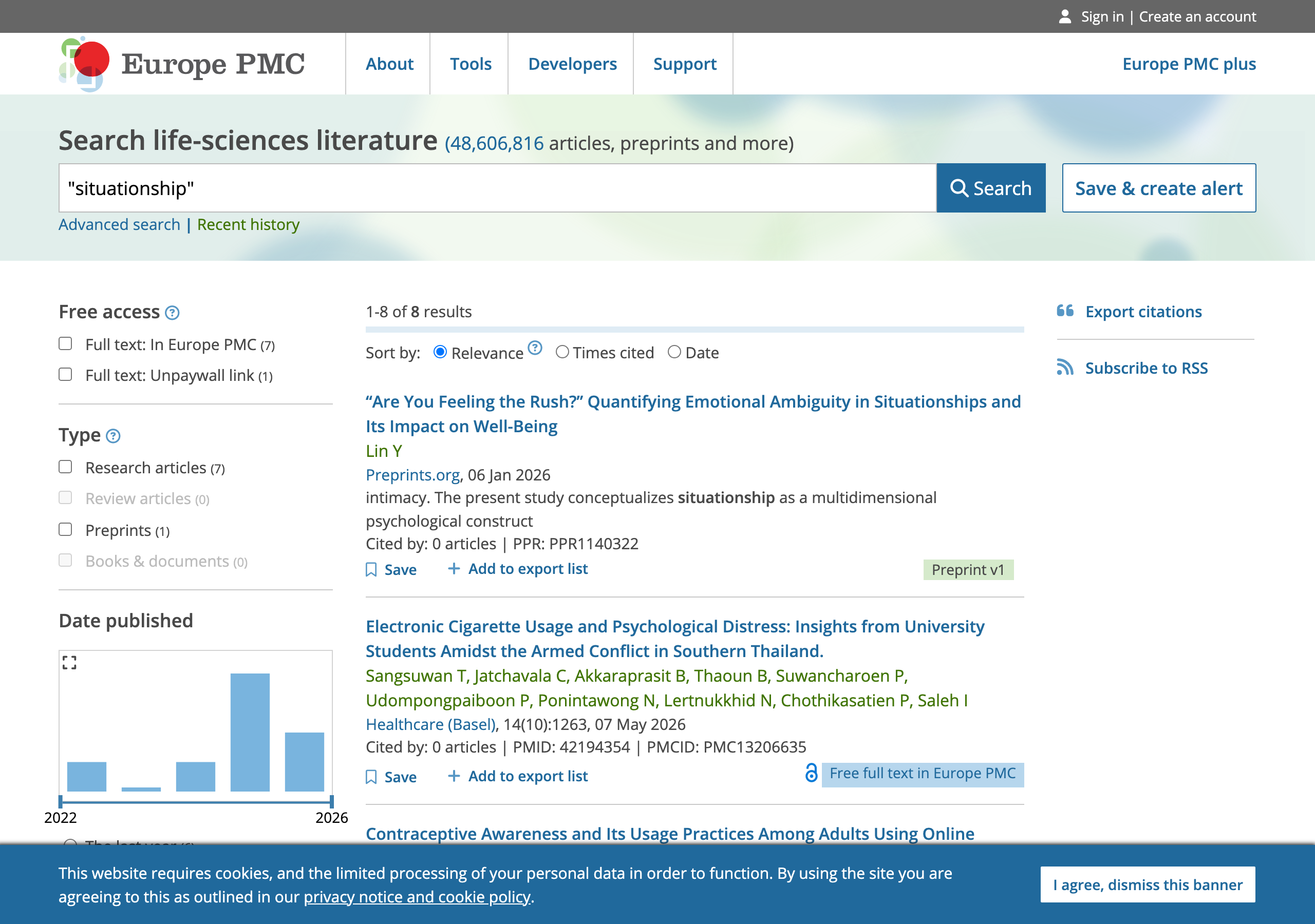 Europe PMC search results for situationship, showing 8 results
